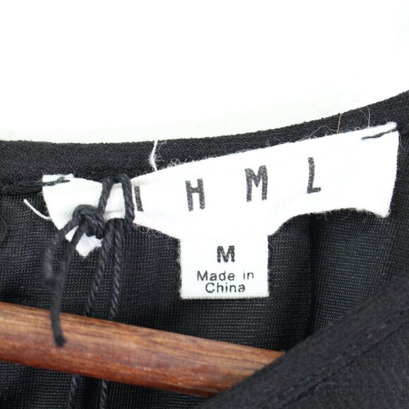 THML Embroidered High Neck Maxi Dress Black Size M - Picture 4 of 10